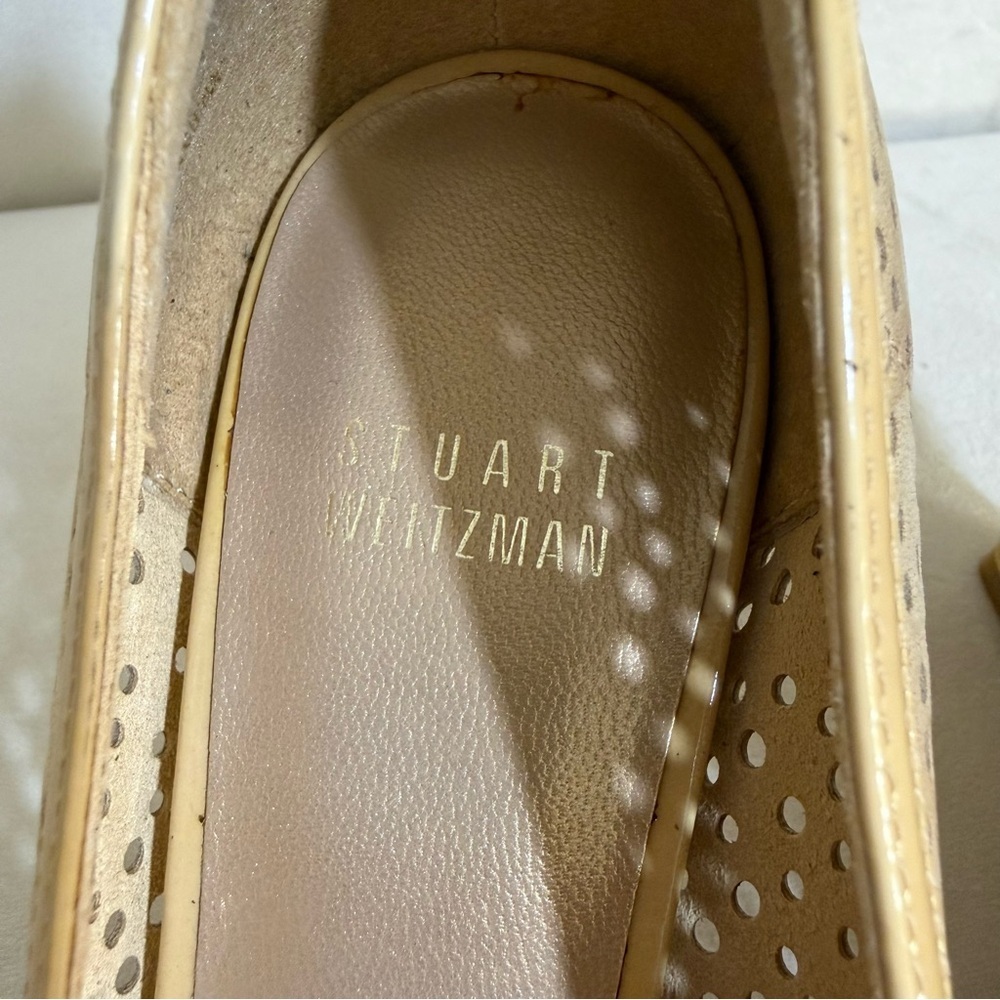 Stuart Weitzman Women’s Size 7.5 Perfecto Peep Toe Wedges - Picture 15 of 16